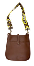 Load image into Gallery viewer, Large Saddle Messenger w/Yellow Strap
