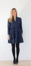 Load image into Gallery viewer, LS Tunic Dress in Black Watch Plaid
