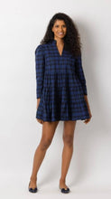 Load image into Gallery viewer, LS Tunic Dress in Black Watch Plaid
