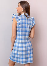 Load image into Gallery viewer, Plaid Sleeveless Blazer Dress

