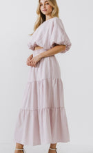 Load image into Gallery viewer, Dusty Rose Tiered Maxi Skirt
