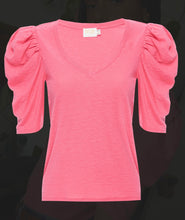 Load image into Gallery viewer, Jillian V Neck Tee in Strawberry Shake
