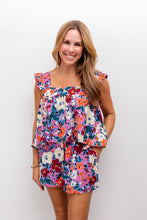 Load image into Gallery viewer, Multi Floral Ruffle Tank
