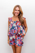 Load image into Gallery viewer, Multi Floral Ruffle Tank
