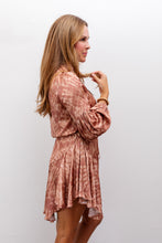Load image into Gallery viewer, Brown Abstract Button Dress
