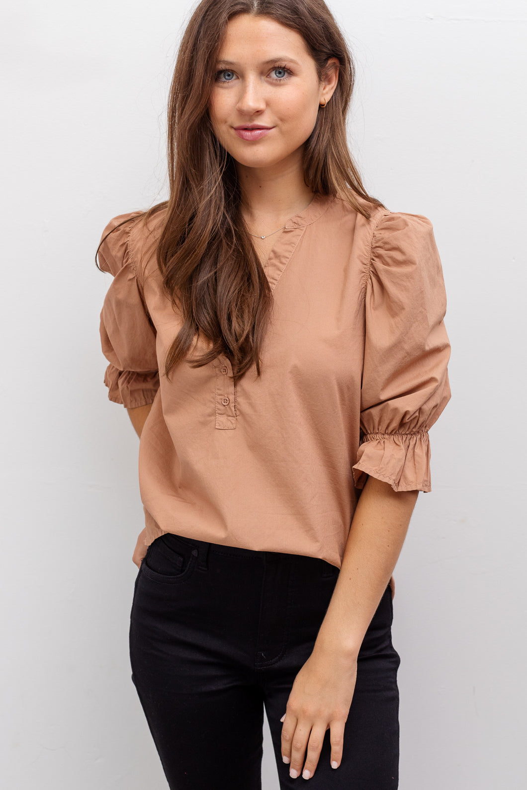 Twyla Taupe Blouse
