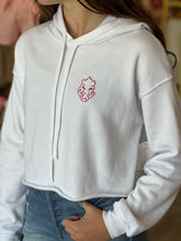 Load image into Gallery viewer, White Cropped Tusk Hoodie
