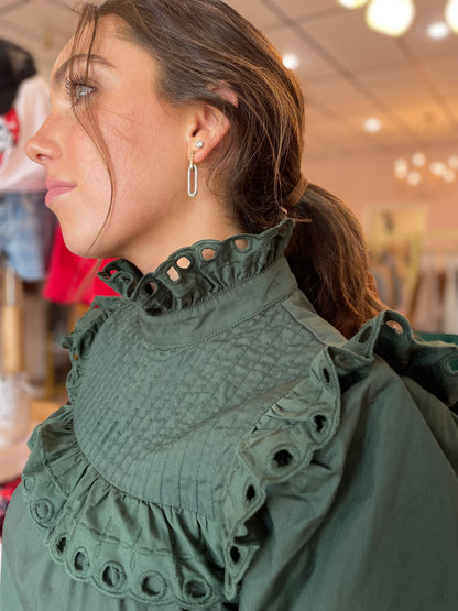 Forest Eyelet Top
