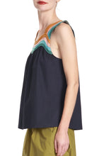 Load image into Gallery viewer, Davi Embroidered Tank in Black
