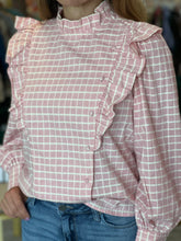 Load image into Gallery viewer, Janet Blouse in Pink Check
