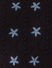 Load image into Gallery viewer, Navy Floral Embroidery Sweater
