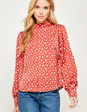 Load image into Gallery viewer, Red Clay Satin Blouse

