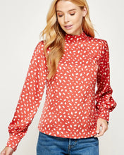 Load image into Gallery viewer, Red Clay Satin Blouse

