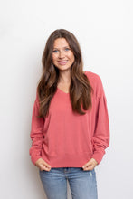 Load image into Gallery viewer, Rust Pleated Sleeve Sweatshirt
