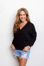Load image into Gallery viewer, Gauze Oversized V Neck Pullover
