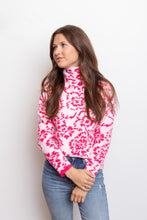 Load image into Gallery viewer, Drop Shoulder Pink Floral Sweater
