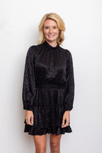 Load image into Gallery viewer, Black Smocked Waist Mini Dress
