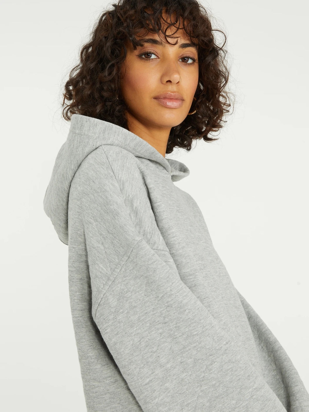 Grey Quilted Sweatshirt