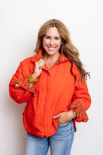 Load image into Gallery viewer, Orange Floral Puffer Coat
