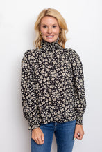 Load image into Gallery viewer, Black/Cream Floral Blouse
