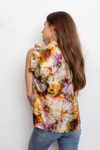 Load image into Gallery viewer, Sleeveless Ruffle Blouse in Earth Dye
