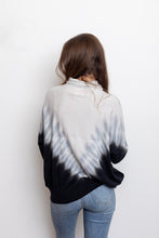 Load image into Gallery viewer, Blue Tie Dye Funnel Neck Sweater
