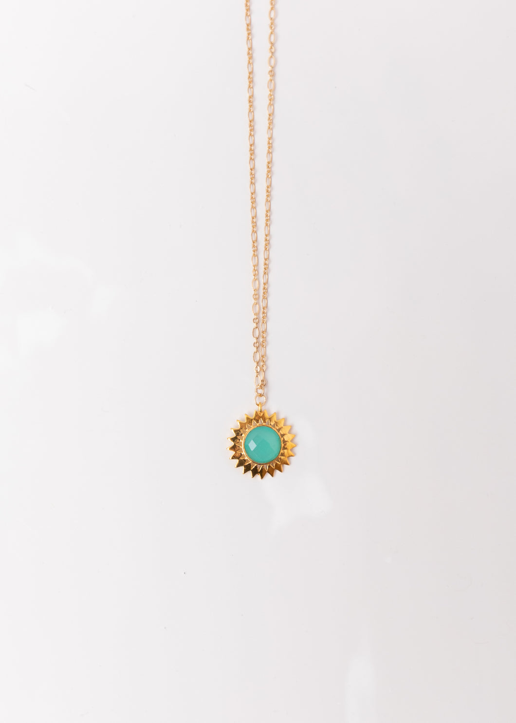 Sunflower Necklace in Aqua