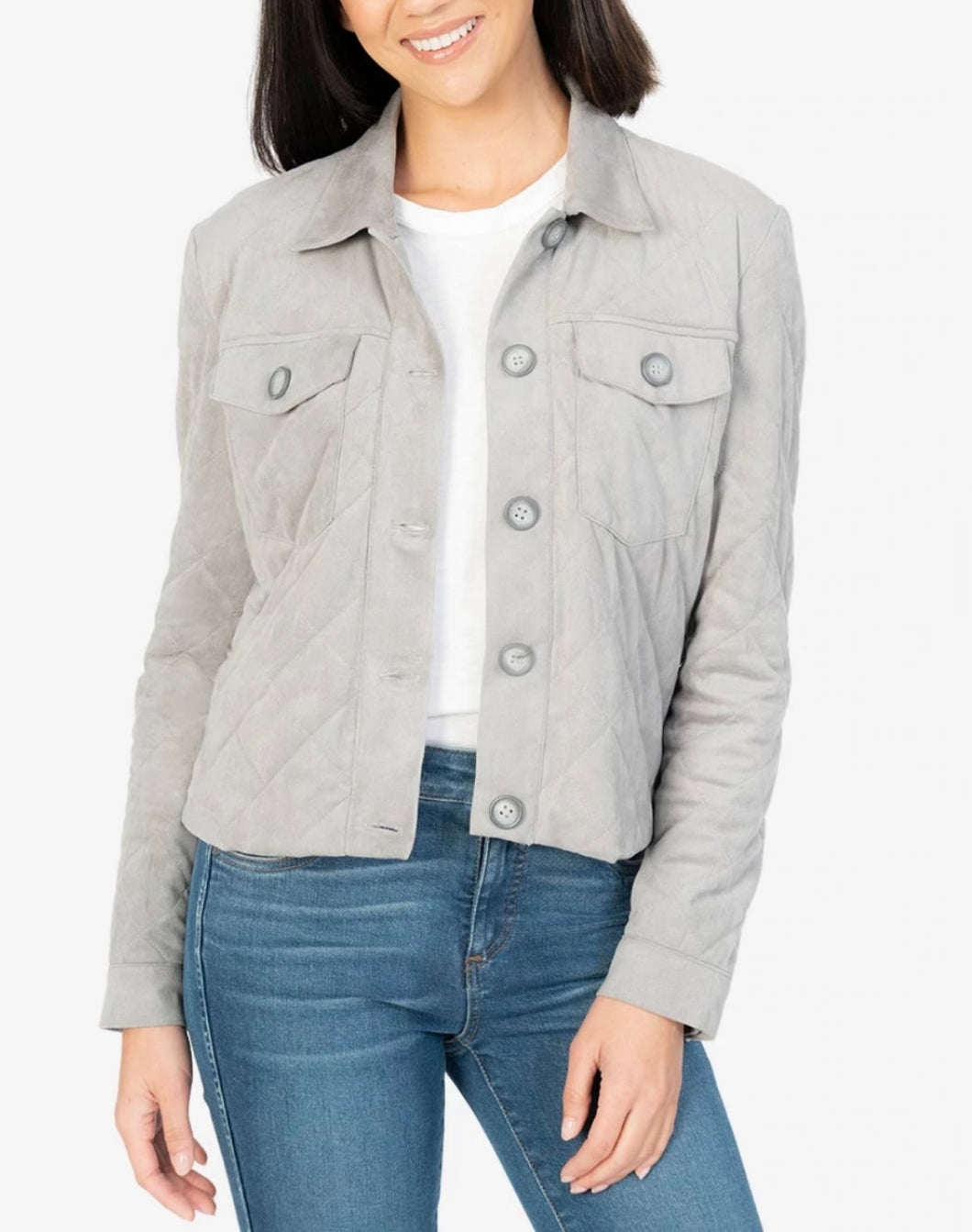 Grey Quilted Jacket