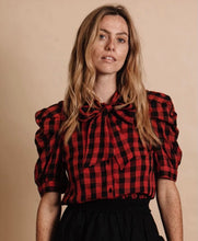 Load image into Gallery viewer, The French Bow Shirt in Red/Black
