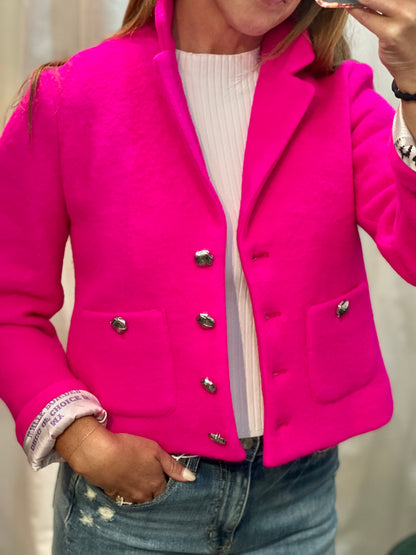 Jackie Short Coat in Pink