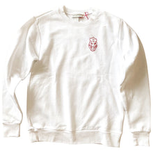 Load image into Gallery viewer, White Hand Embroidered Razorback Sweatshirt
