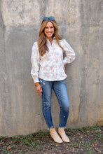 Load image into Gallery viewer, Balloon Sleeve Shirt in Sand Floral
