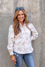 Load image into Gallery viewer, Balloon Sleeve Shirt in Sand Floral
