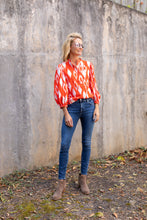 Load image into Gallery viewer, The Balloon Sleeve Shirt in Flamestitch
