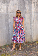 Load image into Gallery viewer, Floral Smock Waist Midi Dress
