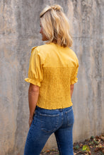 Load image into Gallery viewer, Mustard Collar Smock Back Top
