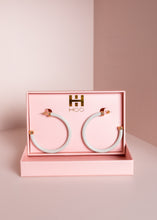Load image into Gallery viewer, Large Colored Hoop Earring
