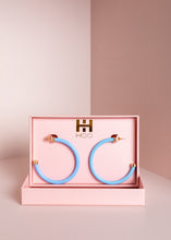 Load image into Gallery viewer, Large Colored Hoop Earring
