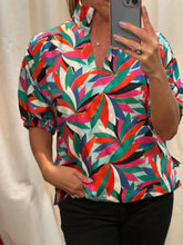 Load image into Gallery viewer, Poppy Top in Poinsettia Party
