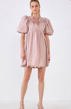 Load image into Gallery viewer, Pink Ruffle Detail Mini Dress
