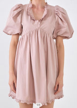Load image into Gallery viewer, Pink Ruffle Detail Mini Dress
