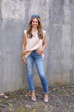 Load image into Gallery viewer, Satin Sleeveless Blouse in Tan
