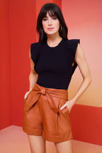 Load image into Gallery viewer, Sienna Vegan Leather Shorts
