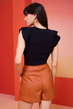 Load image into Gallery viewer, Sienna Vegan Leather Shorts
