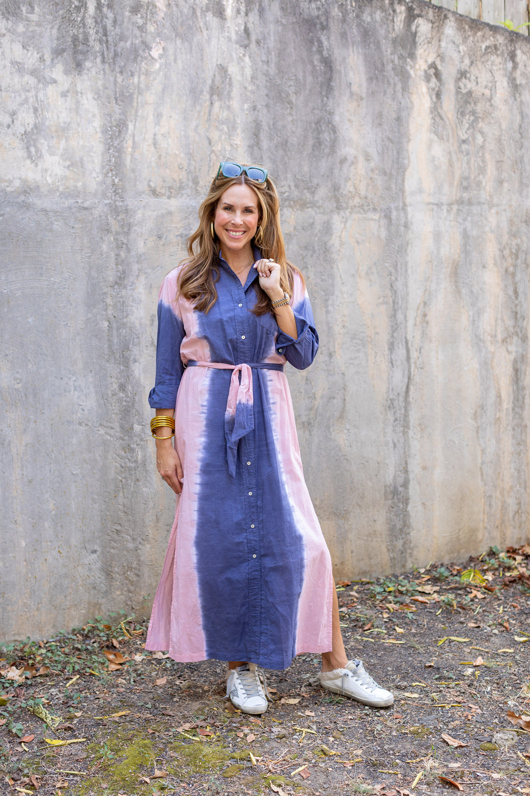 Shirt Dress in Brushstroke