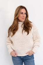 Load image into Gallery viewer, Cream Turtleneck Cable Sweater
