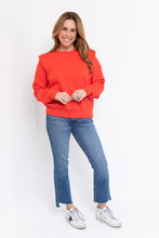 Load image into Gallery viewer, Cherry Pleat Sleeve Sweatshirt
