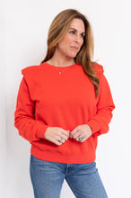 Load image into Gallery viewer, Cherry Pleat Sleeve Sweatshirt
