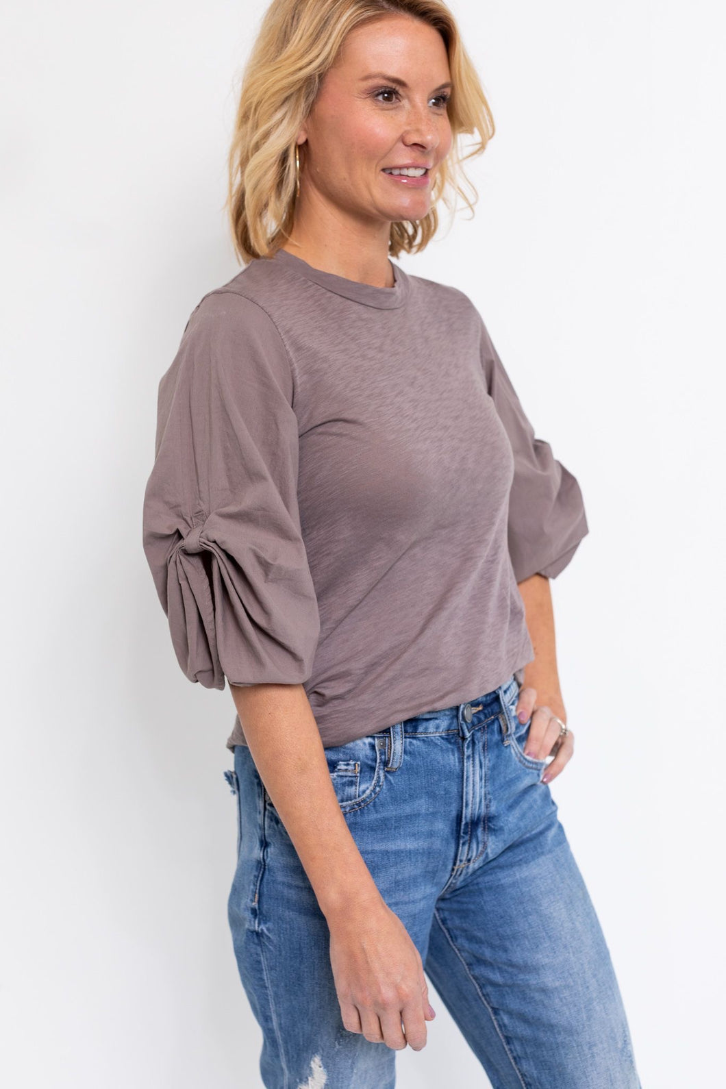 Walnut Tee w/Twist Sleeve