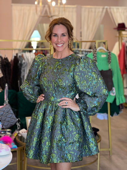 Divine Dress in Blue Green